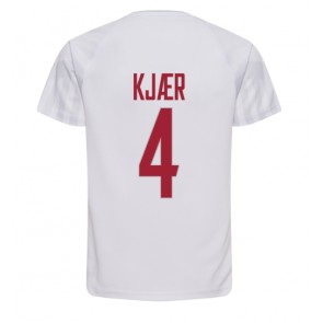 Danmark Simon Kjaer #4 Bortatröja VM 2022 Kortärmad